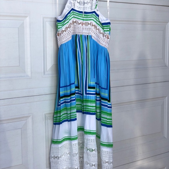 Tracy Reese Striped Silk Midi Dress - Picture 4 of 6